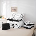 thumbnail image 6 of Erosebridal Black Ribbon Bowtie Girls 7 Pieces Bedding Comforter Set,Kawaii Princess Bowknot Full Bedding Set For Kids,Black Reversible, 6 of 7