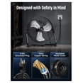 thumbnail image 5 of 20 Inch 3-Speed High Velocity Heavy Duty Metal Industrial Floor Fans , Black, 20", 5 of 7