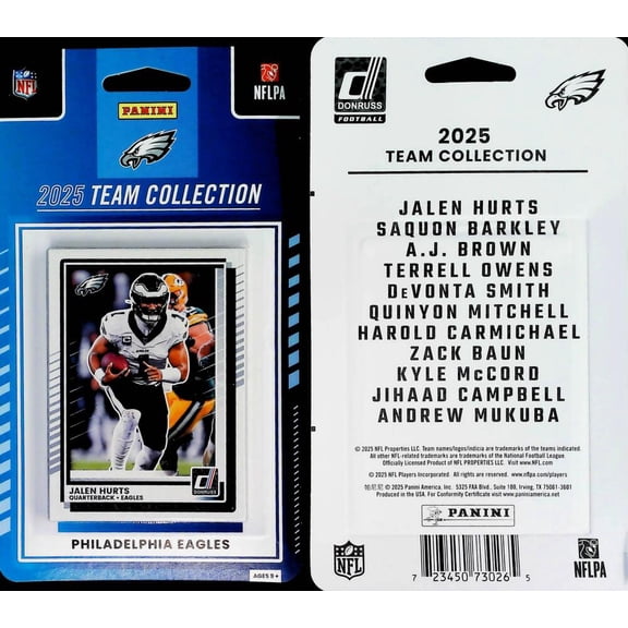 2025 Donruss Football Philadelphia Eagles Retail Team set 11 Cards
