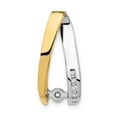 thumbnail image 4 of 14K Two Tone Silver and Gold Plated AA Diamond Slide Pendant, 4 of 7