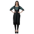 thumbnail image 3 of Moomaya Robes Indiennes pour Femmes Décontractées d'Été Imprimées Manches 3/4 Longue Kurta, 3 of 6