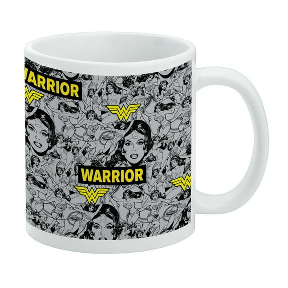 Wonder Woman Warrior Pattern White Mug
