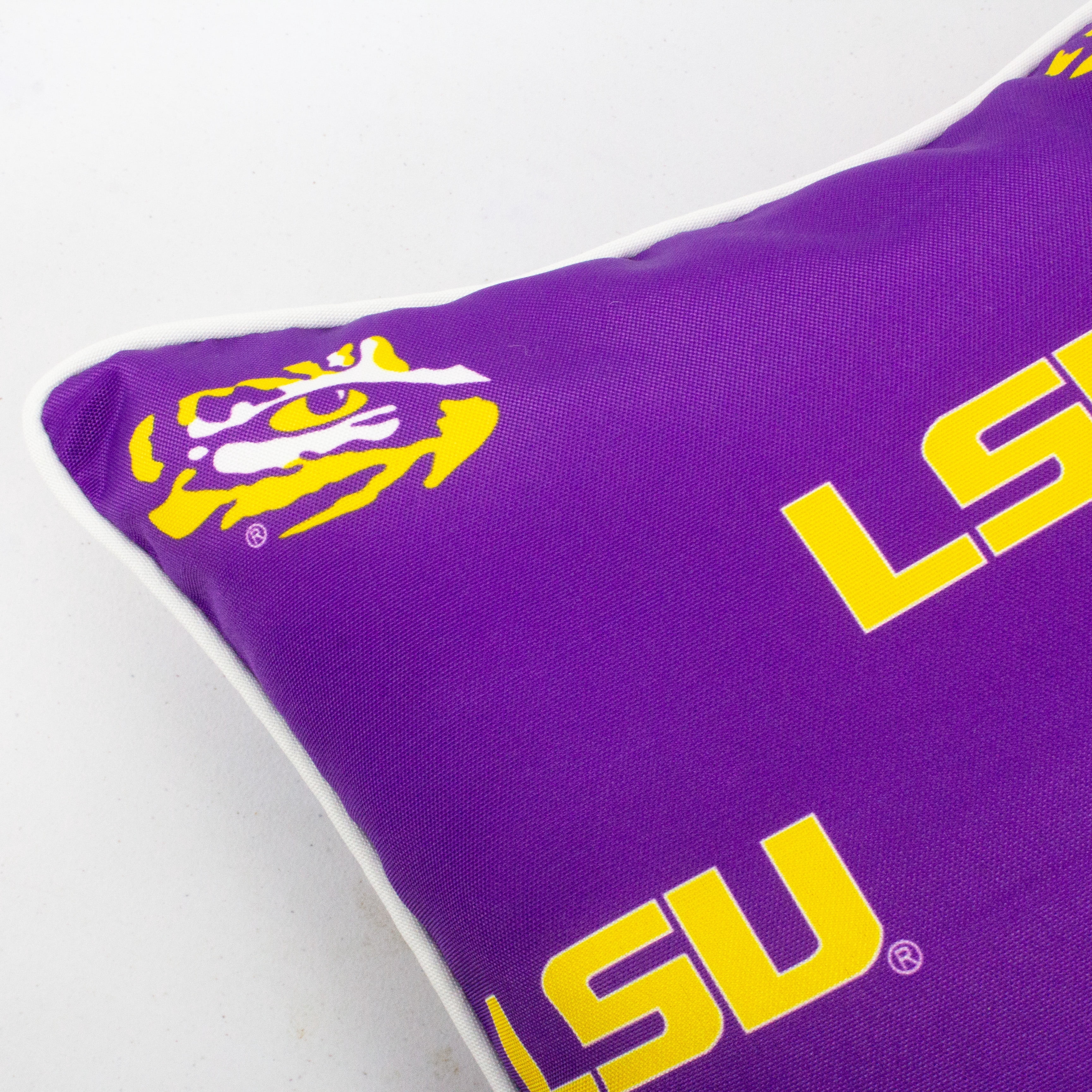 LSU Tigers College Covers Indoor or Outdoor Decorative Pillow 16 in x 16 in