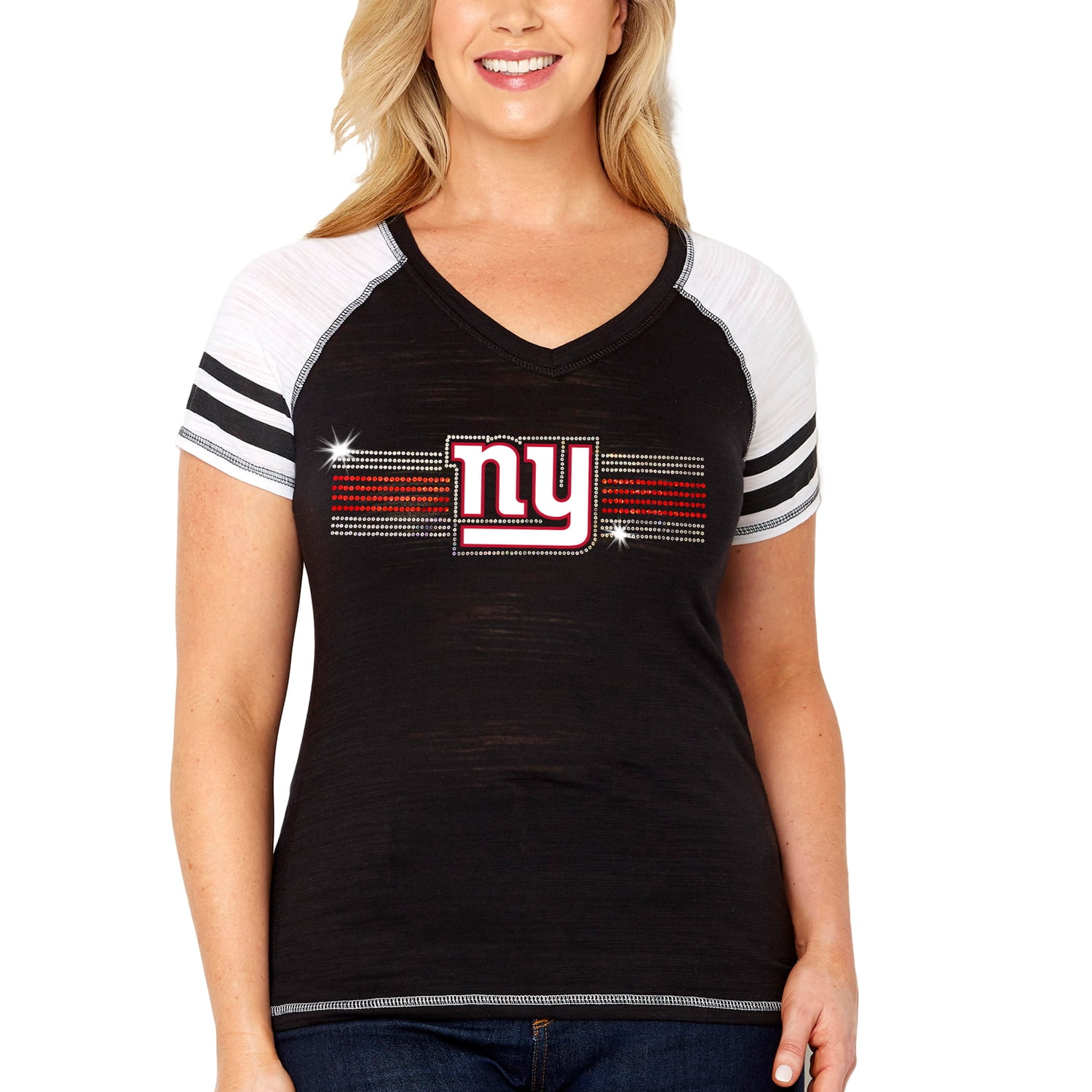 New York Giants Soft as a Grape Women's Plus Size Multicount Sleeve