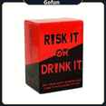 thumbnail image 1 of Juego de fiesta Risk It Or Drink It College Drinking, 150 cartas, 1 of 4