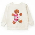 thumbnail image 6 of Gingerbread Polka Dot Patchwork Print - Youth Graphic Sweatshirt, 6 of 8