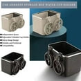 thumbnail image 4 of Car Armrest Storage Box Drink Drawer Foldable Adjustable Organizing Automotive Cup Holder RV Vehicle Phone Organizer Beige Three Holders, 4 of 9