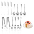 thumbnail image 2 of Juego de herramientas para queso, juego de cuchillos para untar mantequilla, kit de acero inoxidable para servir queso para postres y aperitivos., 2 of 14