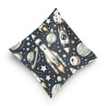 thumbnail image 5 of Universe Outer Space Rocket Throw Pillow Covers Couch Pillowcases Decor for Bed Sofa 18" x 18", 5 of 7