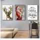 thumbnail image 2 of Impresión de ciervos y animales del bosque, imagen de invierno, bayas de acebo, decoración de vacaciones de Navidad, póster, arte de pared, pintura en lienzo, decoración de granja, 2 of 4