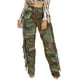 thumbnail image 1 of Pantalones Prolriy para mujer, pantalones cargo con borlas para mujer, pantalones ajustados de cintura alta, pantalones deportivos de camuflaje con bolsillo, pantalones de camuflaje para mujer L, 1 of 8