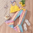 thumbnail image 2 of Sngxgn Toddler Baby Girl Outfit Sweatshirt Jogger Pants 2Pcs Toddler Girls Clothing Set(Yellow,130), 2 of 8