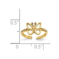 thumbnail image 7 of 14K Yellow Gold Ring Band Toe Butterfly, 7 of 7