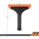 thumbnail image 5 of 2 escobilla de goma de silicona con orificios para colgar, 6 PULGADAS, escobilla de goma multifunción para ducha, espejo, puerta, ventana, vidrio, parabrisas de automóvil, color negro y naranja, 5 of 5