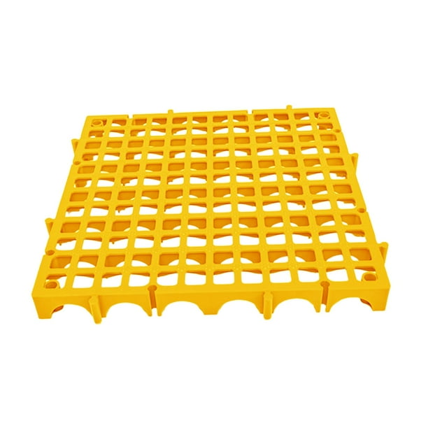 Rejilla de drenaje para baldosas de suelo entrelazadas de 40 x 40 x 4 cm con orificios de drenaje Amarillo