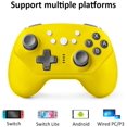 thumbnail image 3 of Ave Bluetooth Gamepad para Nintendo Switch, Switch Lite Controller Gamepad, eje de giroscopio y doble vibración (amarillo) Sincero  Hogar, 3 of 7