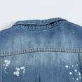thumbnail image 6 of YLSDY 2025 Jean Jackets for Men Slim Fit Ripped Denim Jacket Coat Classic Motorcycle Jackets With Hole and Pockets Light Blue L, 6 of 9