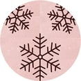 thumbnail image 1 of Ahgly Company Tapis Rond Lavable en Machine Intérieur Transitionnel Rose Bubble Gum Rose, 3 Pieds Rond, 1 of 7