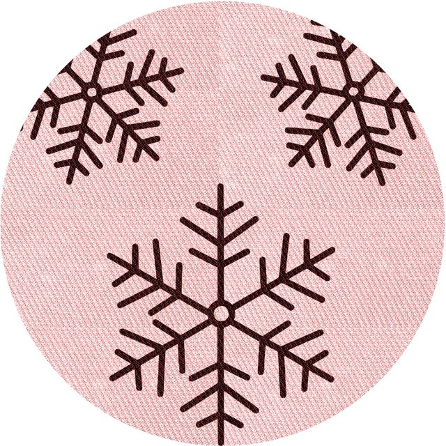 Ahgly Company Machine Washable Indoor Round Transitional Pink Bubble Gum Pink Area Rugs, 3' Round
