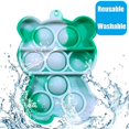 thumbnail image 2 of Simple Sensory Toy Fidget Dimple Toy Keychain, Silicone Bubbles Flipping Board Toy, Stress Relief Dimple Fidget Toy for Concentration Training, Hand Exercise Educational Toy for Kids Adults (#Bear 04), 2 of 7