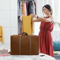 thumbnail image 7 of Violete Clothing Storage Bag | Waterproof Fabric | Large Capacity Organizer for Blankets, Pillows, Foldable Travel Shoulder Bag | Reinforced Handles | Breathable Material for Home, RV, Apartment Use, 7 of 7