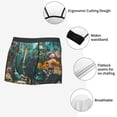 thumbnail image 3 of Sikiie Baroque Floral Still Life Print Men's Boxer Briefs, Elastic Waistband Boxer Briefs Leggings-Small, 3 of 5