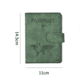 thumbnail image 3 of Porta Pasaporte Funda Protectora Espacio Para Visa Rfid Viaje Verde Oscuro, 3 of 3
