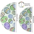 thumbnail image 3 of FMSHPON Easter Beautiful Easter Colorful Eggs Xmas Christmas Tree Skirt Stand Mat for Holiday Party Decoration Indoor Outdoor 48 inches, 3 of 6