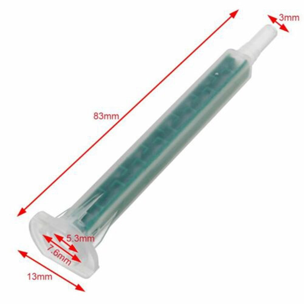 Clupup Mixing Nozzle Kit 2K Static Mixer Epoxy Resin Mixing Tube Nozzle Kit Syringe For AB Mixing Tube 8.4cmX1.3cm/ 11.5cm