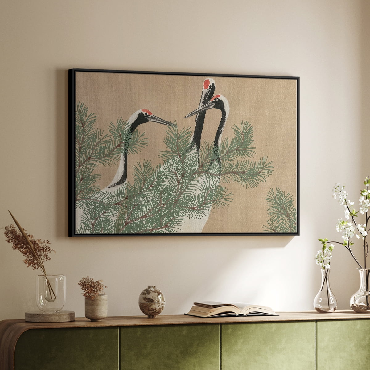 Vintage Landscape-MXVII By Wexford Home Framed in Black Wood Gallery Wrapped Canvas 17 in. x 25 in.