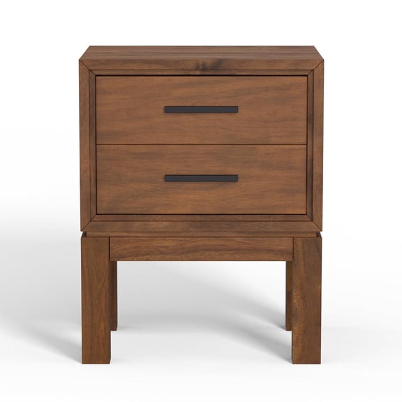 Origins by Alpine Nova 2 Drawer Nightstand in Honey Maple (Brown)