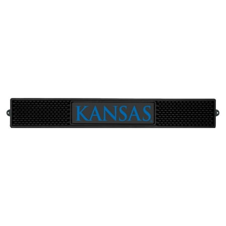 Kansas Jayhawks Mat - NCAA University of Kansas Jayhawks 3-D Vinyl Drink Mat Tailgate Accessory