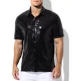 thumbnail image 2 of Camisa De Discoteca Brillante Manga Corta Hombre Casey Kevin, 2 of 8