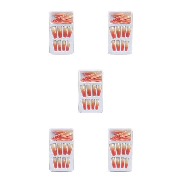 Seitruly 1 Juego de prensa de punta francesa en las uñas, brillo degradado, envolturas para uñas extralargas, regalos DIY, Kit de manicura para niñas Type2 NO2 Seitruly CBP261934