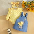 thumbnail image 2 of 3M Baby Outfits 6-12 Month Girl Clothes Toddler Baby Girl Winter Clothes Cute Elephant Overalls Cotton Romper Fall Photoshoot Outfits, 2 of 6