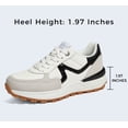 thumbnail image 3 of LUCKY STEP Womens Retro Chunky Sneakers Fashion Color Blocked Casual Shoes,Beige&Grey&Black, 3 of 10