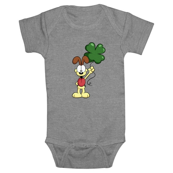 Infant's Garfield St. Patrick's Day Odie Clover Balloon  Bodysuit