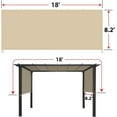 thumbnail image 3 of SUNRISEUMBRELLA 18' x 8.2' Universal Replacement Top Cover for Pergola StructCanopy ure(Canopy Only)(Beige), 3 of 4