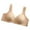 Beige, variant on Jsaierl Womens Lace Bras Wirefree Support T-shirt Bras Older Women Seamless Comfortable Bralettes Stretch Breathable Full Figure Bras Front Closure