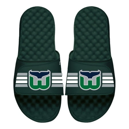 

Men s ISlide Dark Green Hartford Whalers Vintage Stripes Slide Sandals