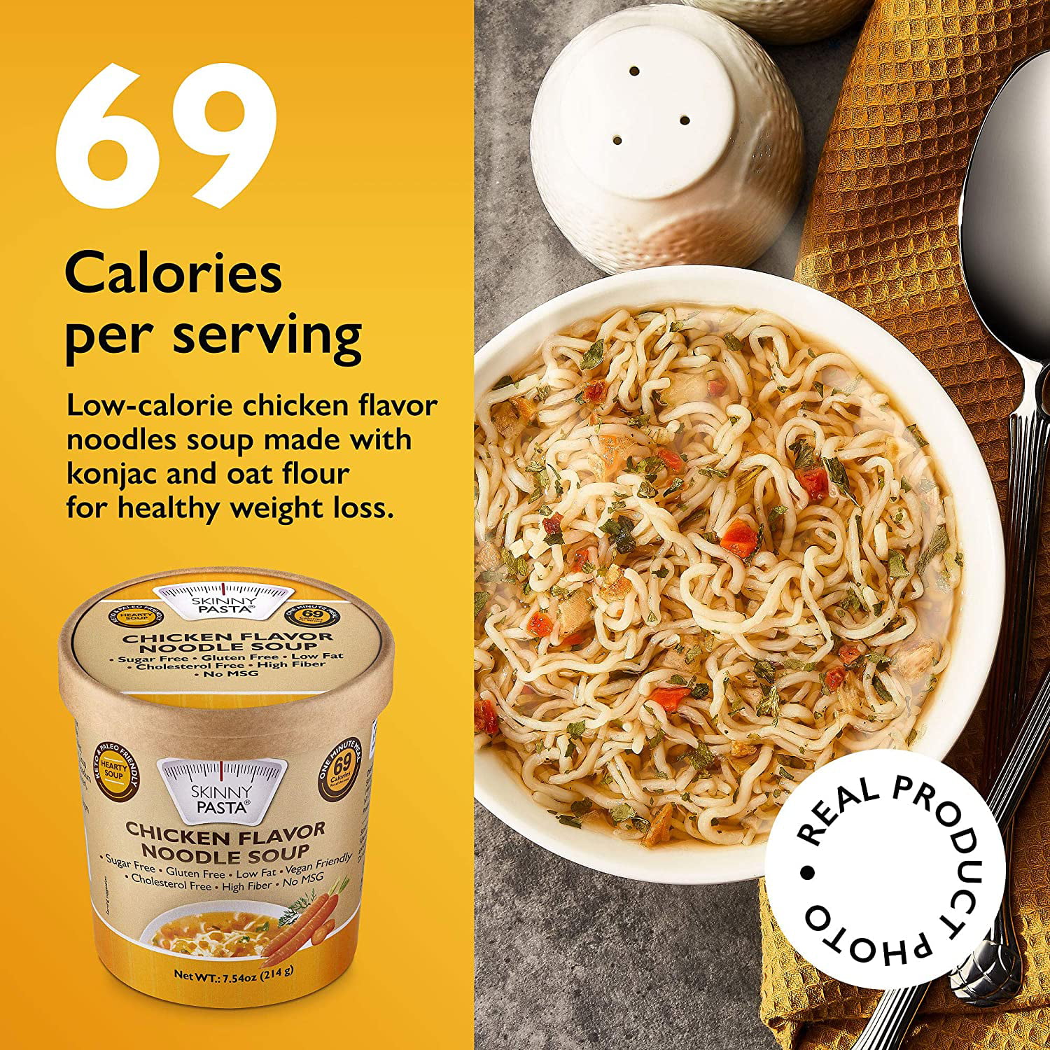 It's Skinny Spaghetti — Healthy, Low-Carb, Low Calorie Konjac Pasta — Fully  Cooked and Ready to Eat Shirataki Noodles — Keto, Gluten Free, Vegan, and