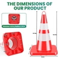 thumbnail image 6 of 12 Pack Traffic Safety Cones, 28in Safety Cones with Reflective Collar, Orange Safety Cones, Soccer Training Cones for Sports Training & Playground Use, 6 of 8