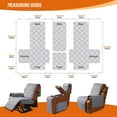 thumbnail image 2 of ZXNYH Loveseat Recliner Cover with Console 100% Waterproof Sofa Slipcovers Non-Slip Reclining Couch Cover Split Sofa Covers Furniture Protector for Pets, Dogs(Chocolate), 2 of 4