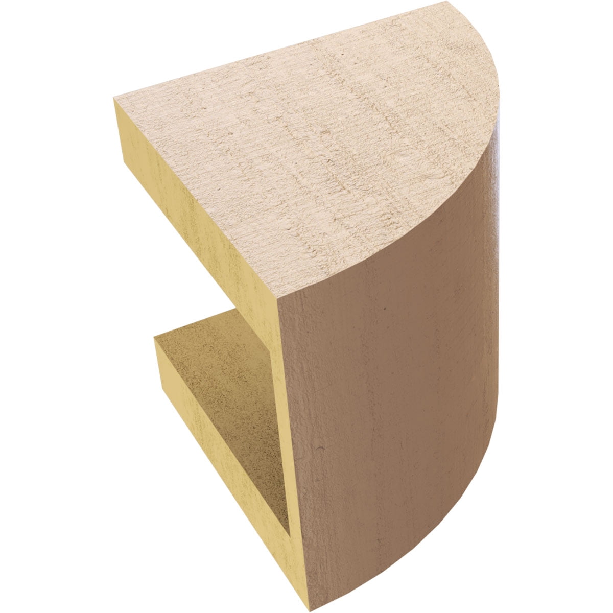 5"W x 5"D x 5"H Wide Durham Rough Cedar Woodgrain TimberThane Corbel, Primed Tan