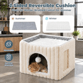 3-in-1 Cat Cave Bed For Indoor Cats With Scratch Pad - Walmart.com