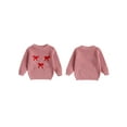 thumbnail image 2 of BemeyourBBs Girl Christmas Sweaters Long Sleeve Candy Cane Embroidery Tops, 2 of 9