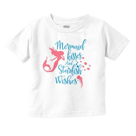 

Mermaid Kisses Adorable Beach Day Youth T Shirt Tee Girls Infant Toddler Brisco Brands 5T