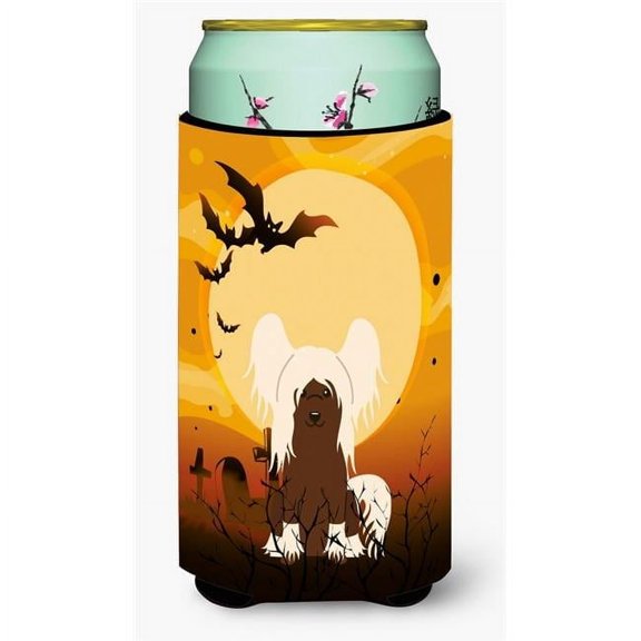 Carolines Treasures BB4379TBC Halloween Chinese Crested Cream Tall Boy Beverage Insulator Hugger