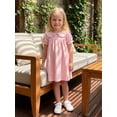 thumbnail image 6 of Cenuakty Toddler Baby Girl Summer Dress A Line Casual Solid Color Ruffled Trim Doll Collar Short Sleeve Dress, 6 of 9