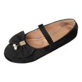 thumbnail image 5 of HEWUQI Bowknot Mary Jane Flats for Women Elatic Strap Soft Sole Ballet Slip on Wide Arch Support Commute Comfortable Dressy Shoes Black Size 7, 5 of 5